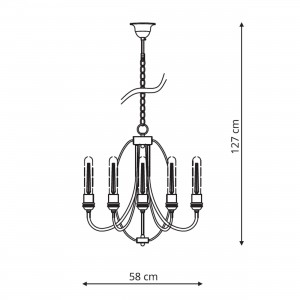 Lampa wisząca Canaria czarna 5xE27 Lampa wisząca Canaria czarna 5xE27