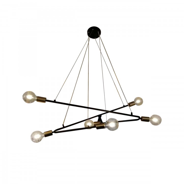 Estrella 6 wisząca czarna - 4751