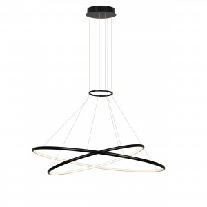 Lampa wisząca Halifax czarna LED 4000K