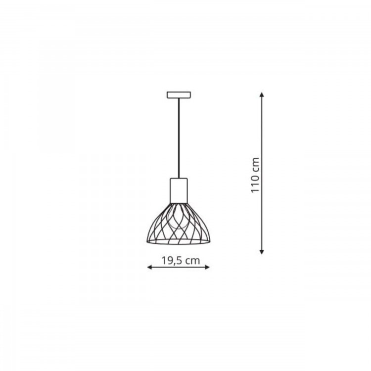 Lampa wisząca Moderno czarno - brązowa1xGU10 - 4760