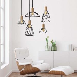 Lampa wisząca Moderno czarno - brązowa1xGU10