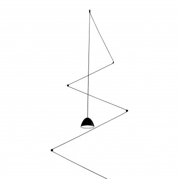 Lampa wisząca Zig-Zag 1xLED czarna LP-1243/1P BK