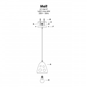 Lampa wisząca Melt 1xE27