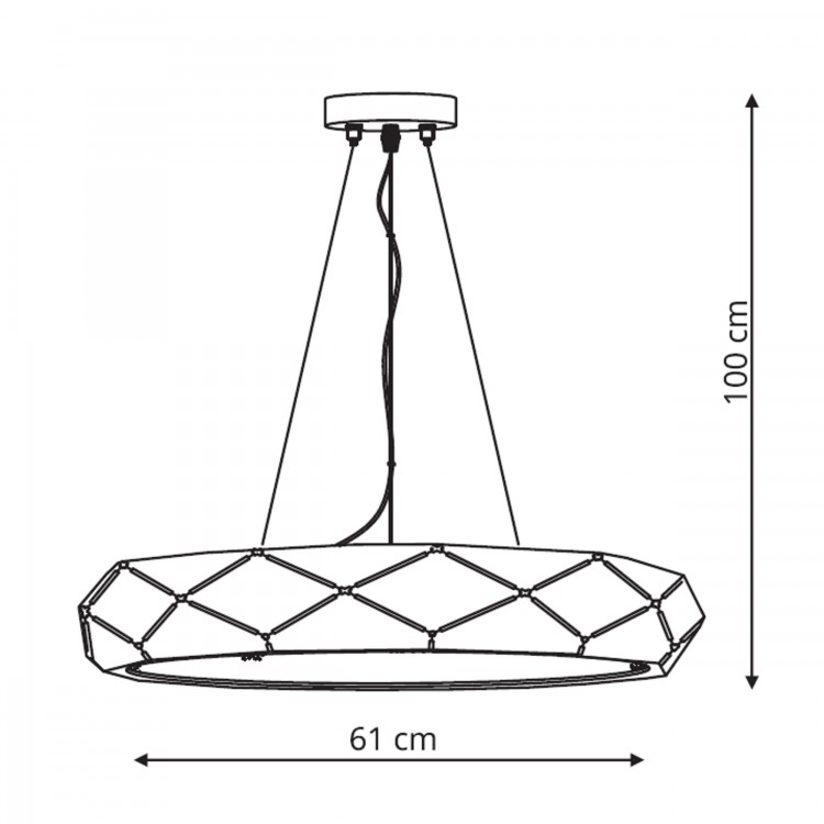 Lampa wisząca Reus różowe złoto LED 4000K - 4813