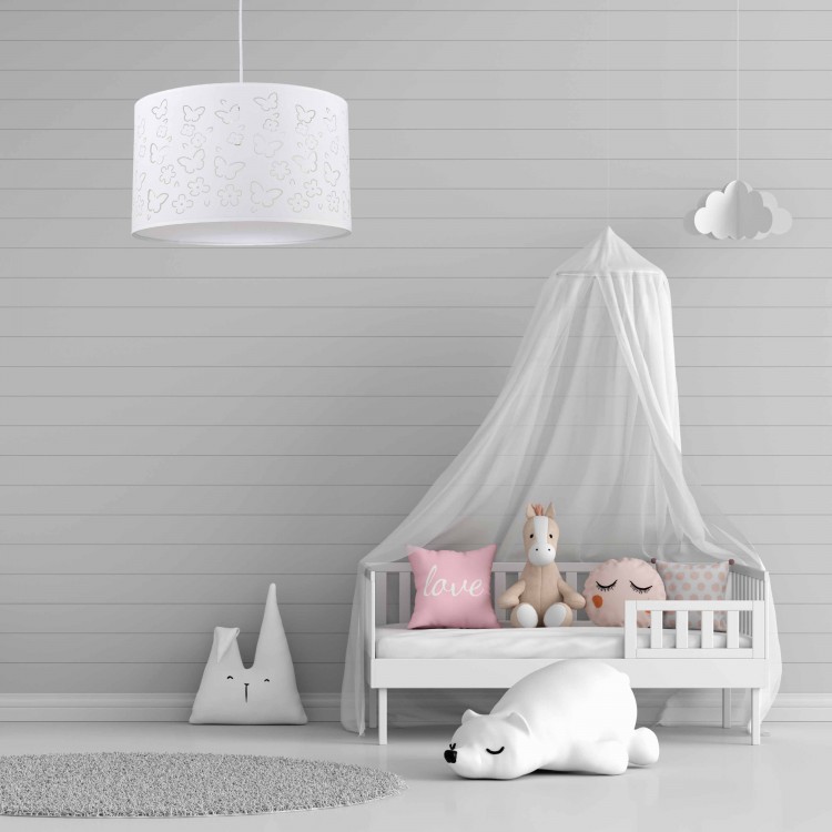 Lampa wisząca dziecięca Flowers biała 1xE27 - 4828