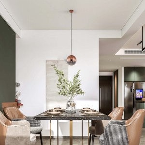 Lampa wisząca Palla miedziana 1xE14