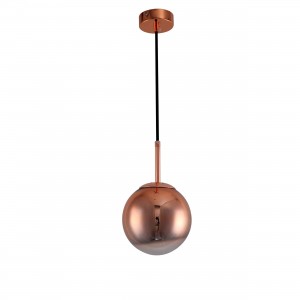 Lampa wisząca Palla miedziana 1xE14