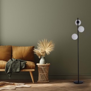 Lampa podłogowa Dorado czarna 3xE14