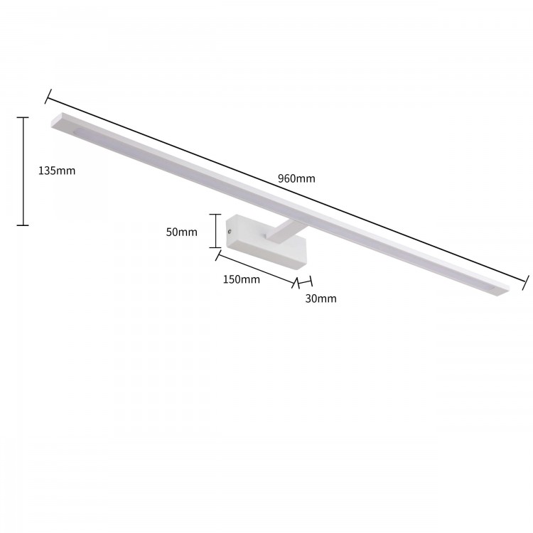 Kinkiet Isla XXL biały 96 cm IP44 LED 4000K - 4971