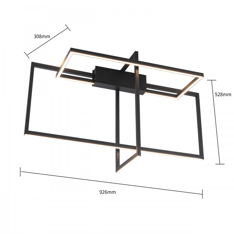 Lampa wisząca Frame czarna LED 4000K - 5039