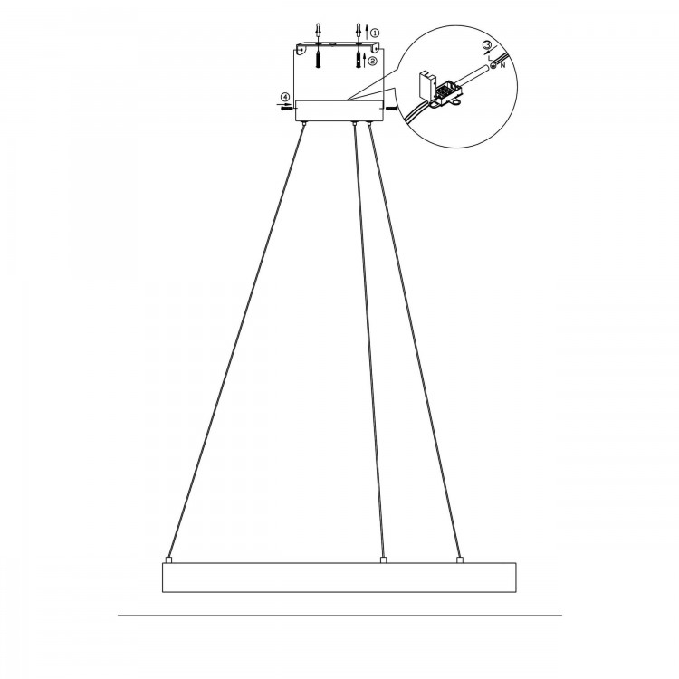Lampa wisząca Midway Triangle czarna LED 3000K - 5065