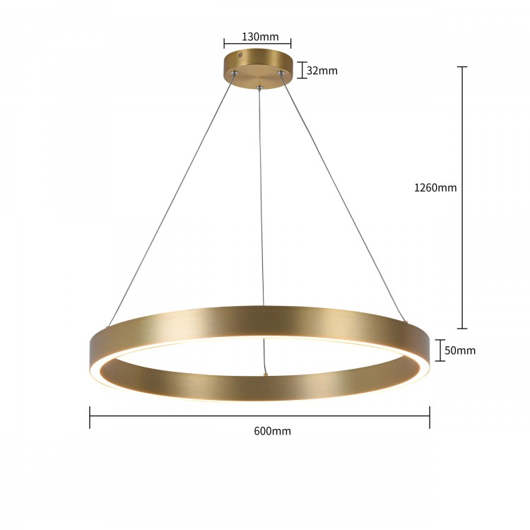 Lampa wisząca Midway Triangle złota LED 3000K - 5075