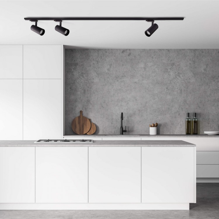 Zestaw oświetlenia szynowego Ice SET 1F czarny 3xGU10 - 5129