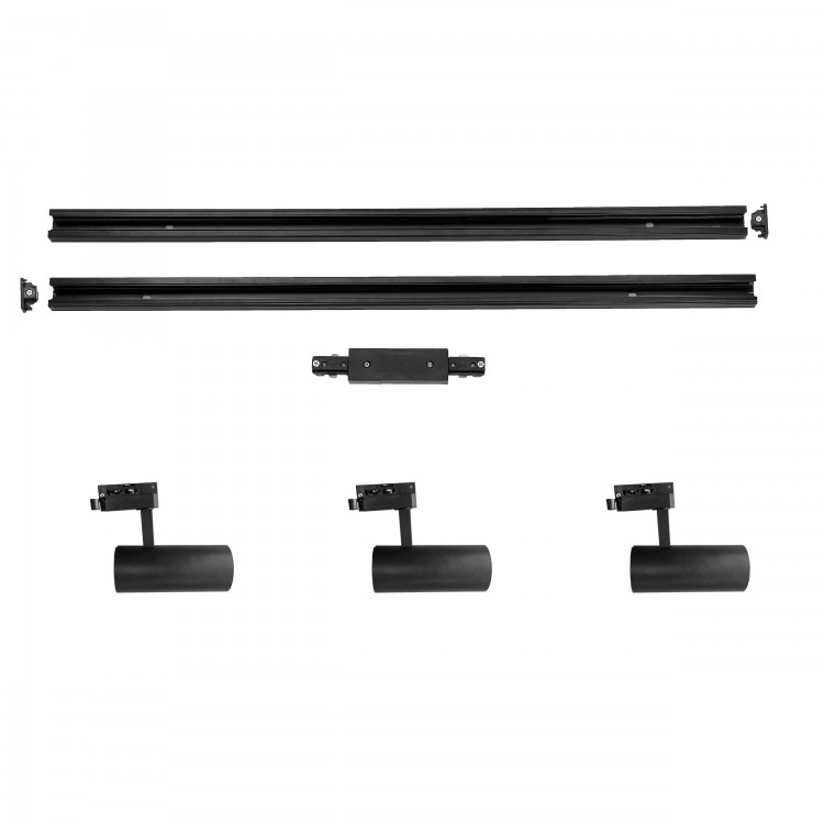 Zestaw oświetlenia szynowego Ice SET 1F czarny 3xGU10 - 5132