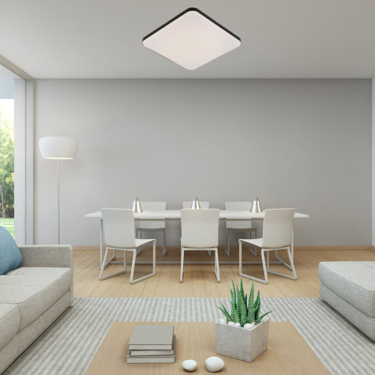 Plafon kwadratowy Babilon 38 cm czarny LED 4000K - 5256