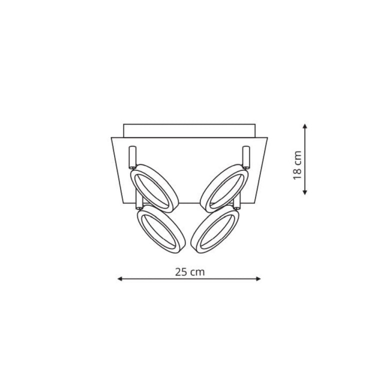 Plafon Carrara srebrny LED 3000K - 5267