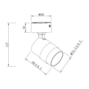 Spot Anillo 1 biały 1xGU10