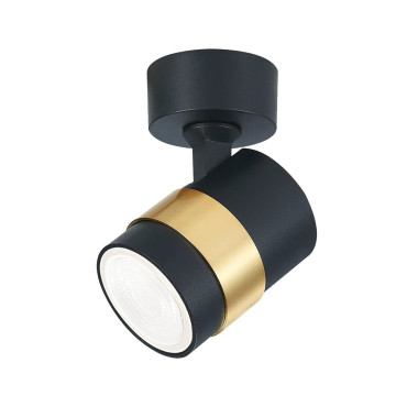 Czarny spot sufitowy Anillo 1xGU10 Light Prestige