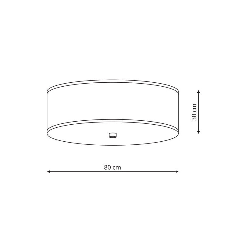 Plafon Girona szary 80 cm 6xE27 - 5342
