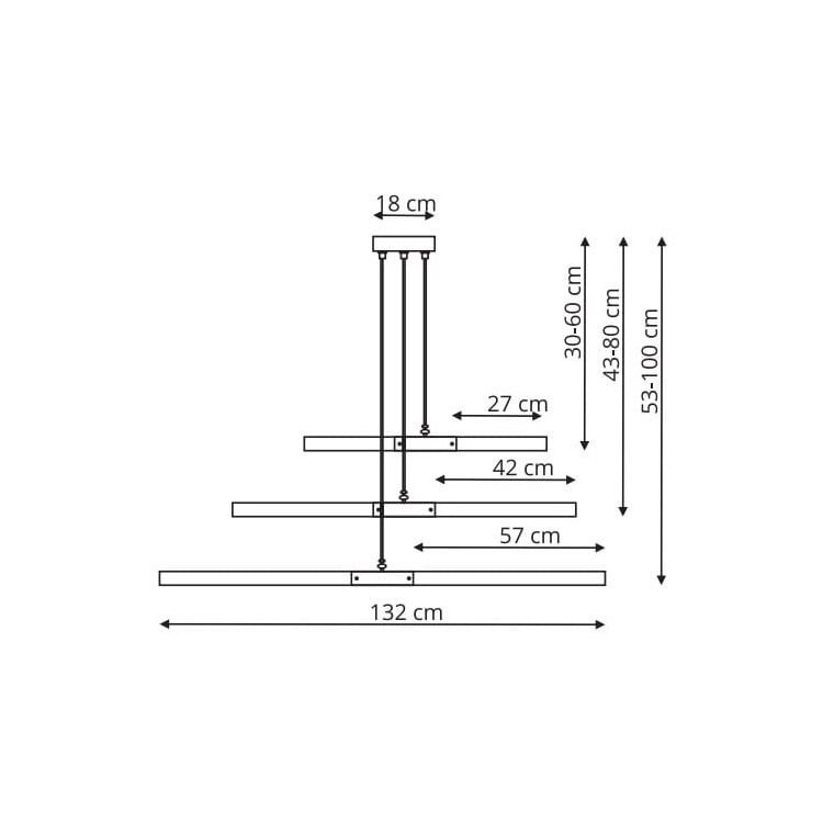 Lampa wisząca Lugano drewno LED 3000K - 5427