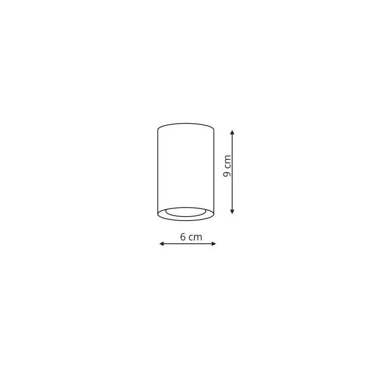 Tuba natynkowa Manacor 9 cm biało - złote 1xGU10 - 550