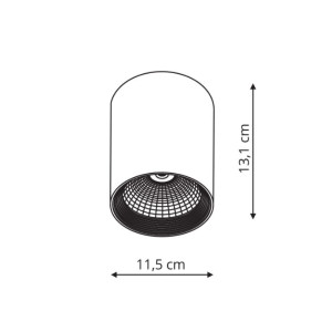 Oprawa natynkowa Zovo czarna LED