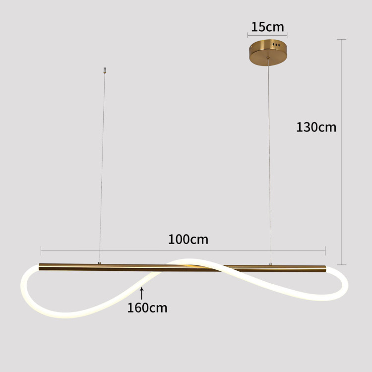 Lampa wisząca Meleca S złota LED 4000K - 5562