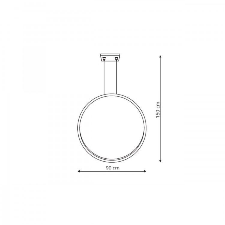 Lampa wisząca Mirror L biała LED 3000K - 5601