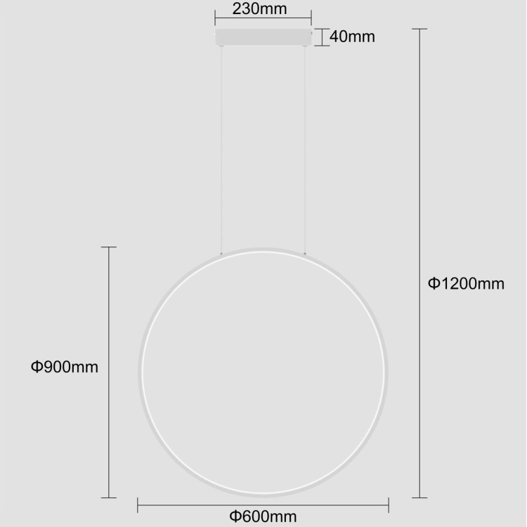 Lampa wisząca Mirror L biała LED 3000K - 5604