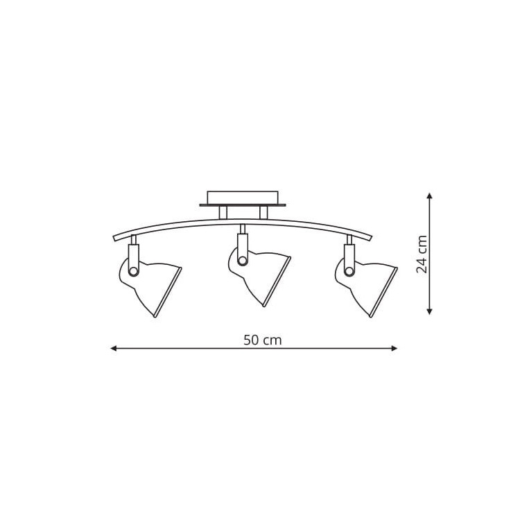 Kinkiet Bolzano nikiel 3xGU10 - 5702