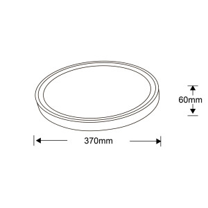 Plafon Vegas 40 cm czarny LED 4000K