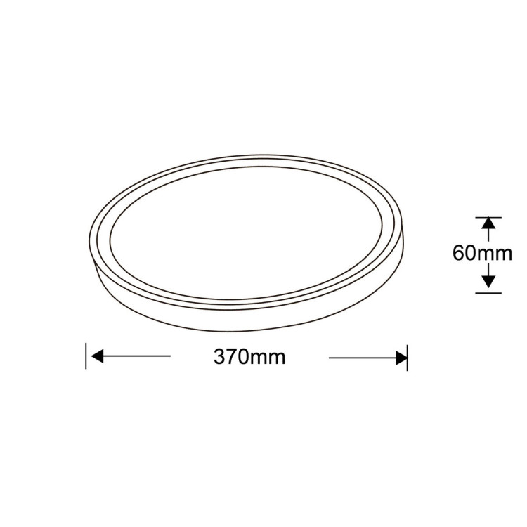 Plafon Vegas 40 cm czarny LED 4000K - 5783