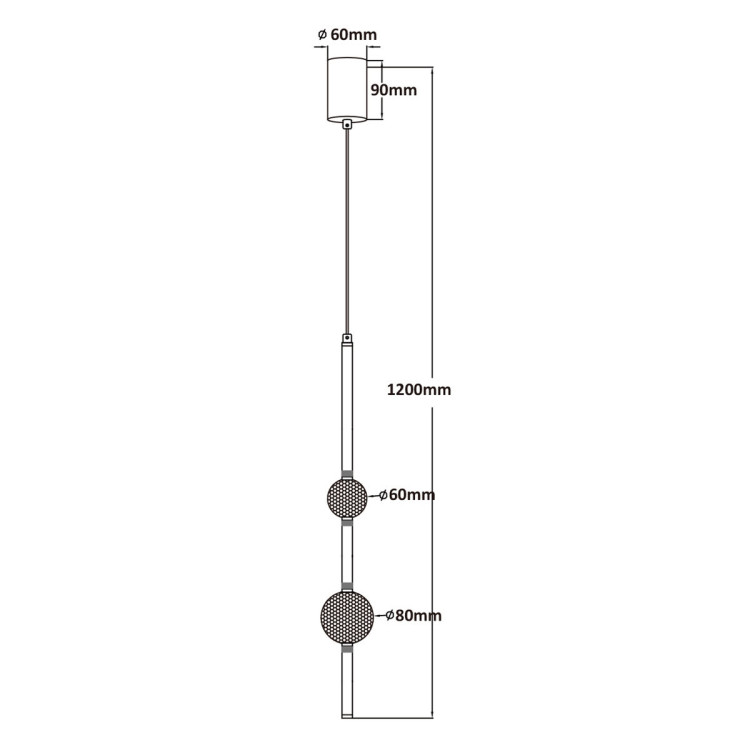 Lampa wisząca Vaku złota LED 4000K - 5814