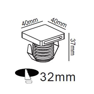 Oprawa natynkowa schodowa Step czarna LED 4000K
