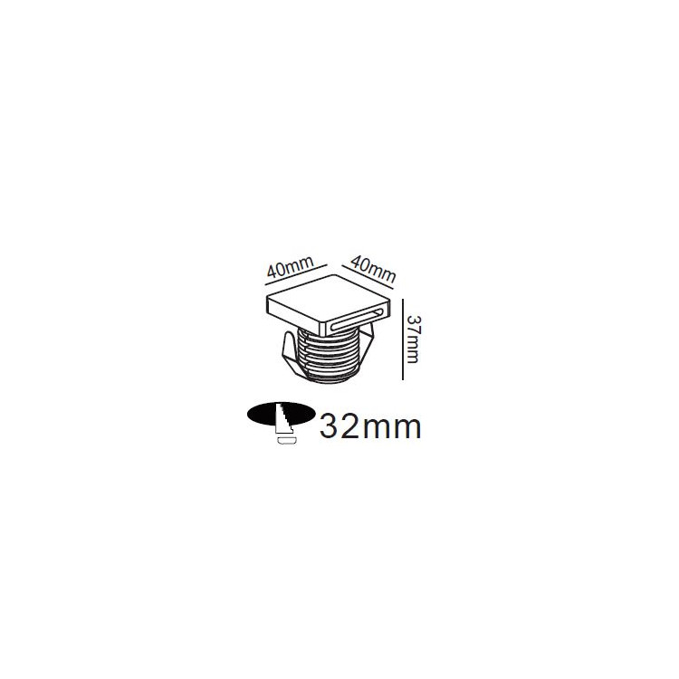 Oprawa natynkowa schodowa Step biała LED 4000K - 5832