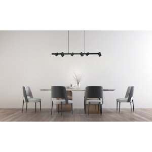 Lampa wisząca Snow 6 czarna 6xGU10