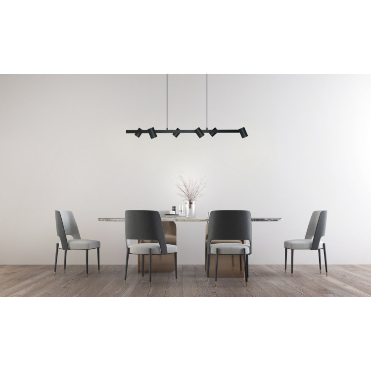 Lampa wisząca Snow 6 czarna 6xGU10 - 5844