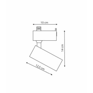 Zestaw oświetlenia szynowego Rocca SET 1F biały 3xLED 4000K