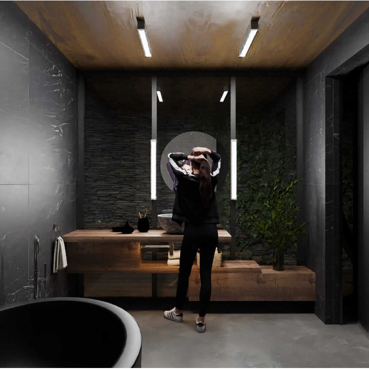 Ibros sufitowy biały średni IP44 - 5900