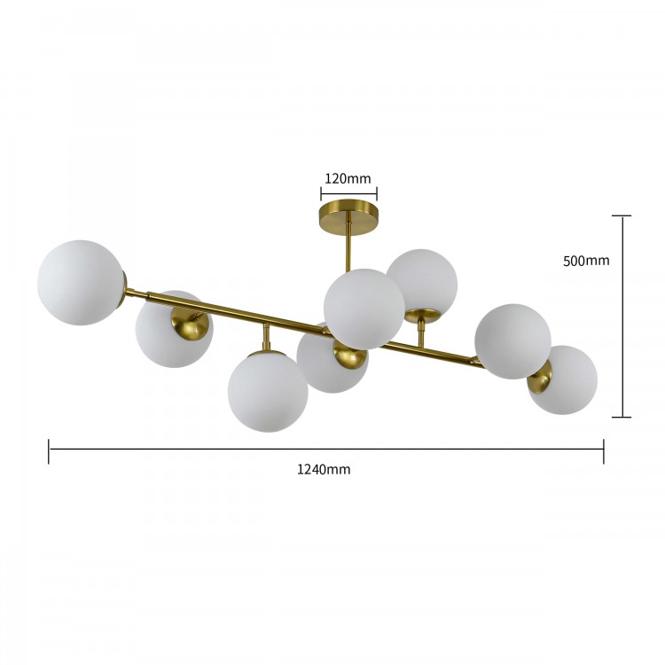 Lampa wisząca Dorado 8 złota 8xE14 - 5963