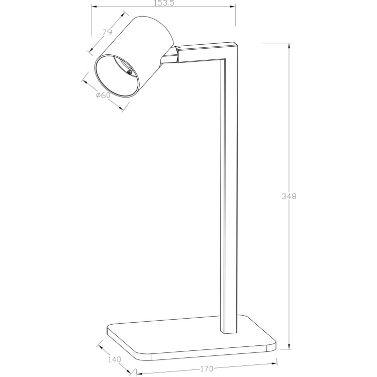Lampa biurkowa Snow biała 1xGU10 - 5982