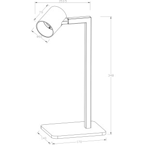 Lampa biurkowa Snow czarna 1xGU10