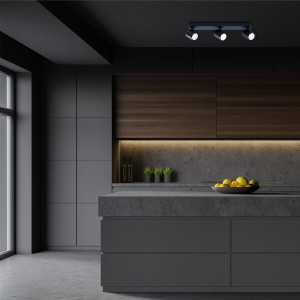 Spot Snow 3 czarny 3xGU10