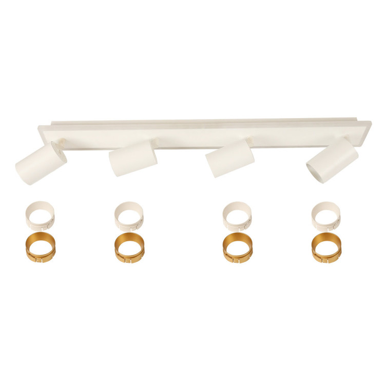 Zestaw reflektorów plafon Parma biały 4xGU10 plus LED - 6114