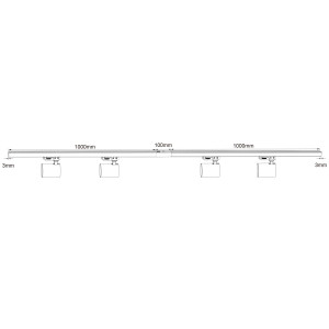 Zestaw oświetlenia szynowego Snow SET 3F biały 4xGU10