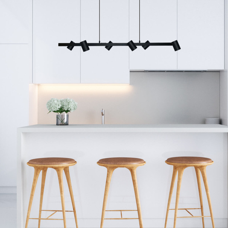 Lampa wisząca Snow 6 czarna 6xGU10 - 6200