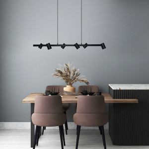 Lampa wisząca Snow 6 czarna 6xGU10