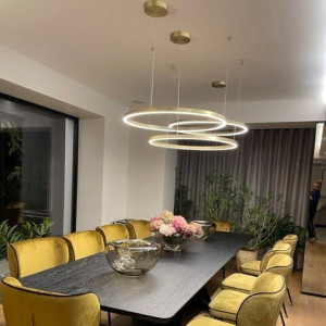 Lampa wisząca Midway złota LED 3000K