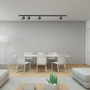 Reflektor do szynoprzewodów Tokio 1F czarny 1xGU10