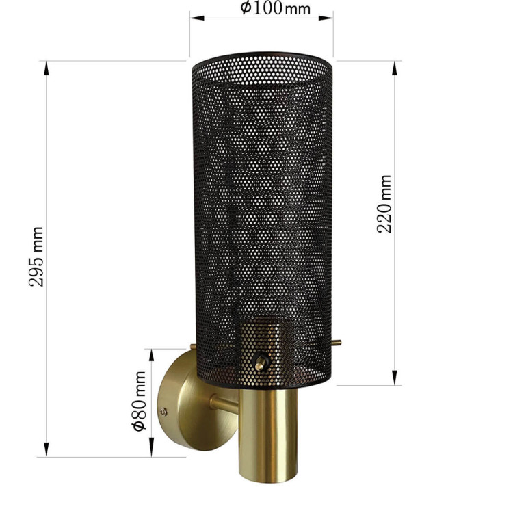 Kinkiet Tirana czarny 1xE27 - 6386